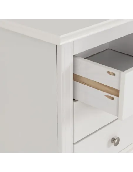 Stratford 3 Drawer Bedside Locker - White | Murphy Furniture