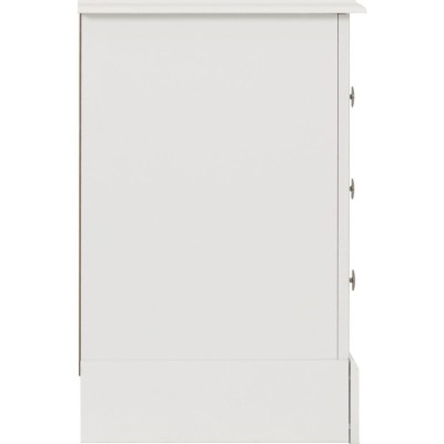 Stratford 3 Drawer Bedside Locker - White | Murphy Furniture