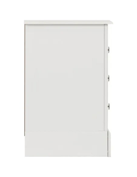 Stratford 3 Drawer Bedside Locker - White | Murphy Furniture
