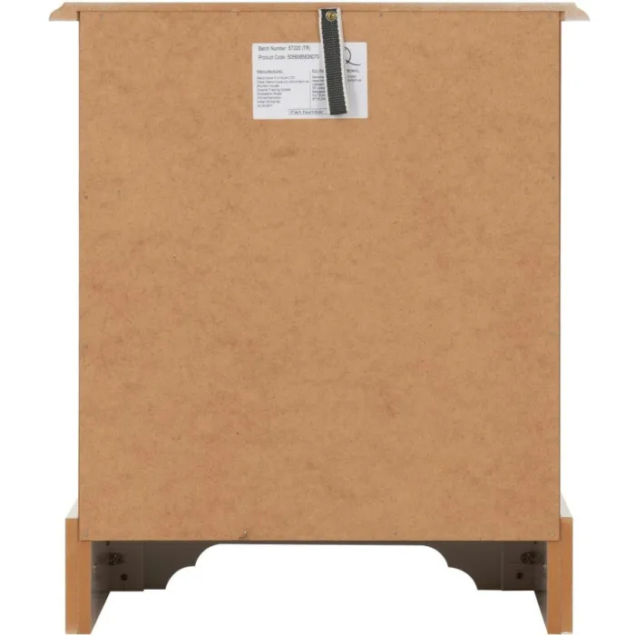 Stratford 3 Drawer Bedside Locker - White | Murphy Furniture