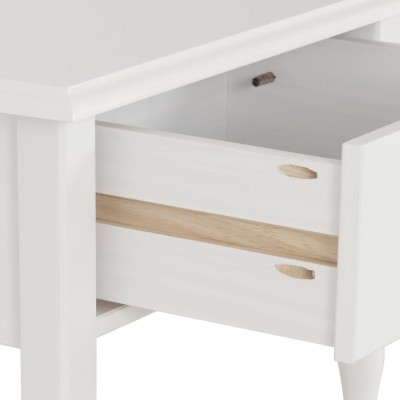 Stratford 1 Drawer Side Table - White | Murphy Furniture