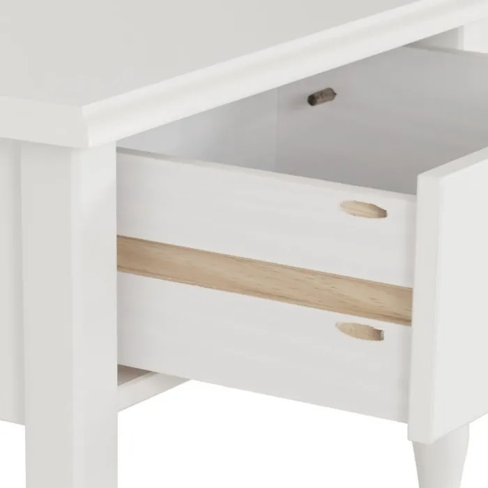 Stratford 1 Drawer Side Table - White | Murphy Furniture