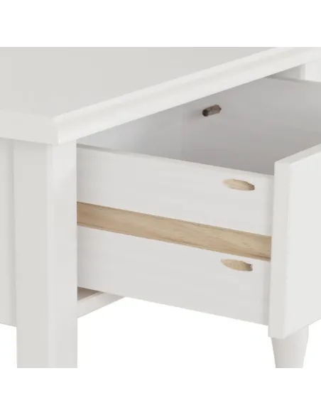 Stratford 1 Drawer Side Table - White | Murphy Furniture