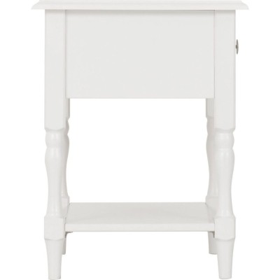 Stratford 1 Drawer Side Table - White | Murphy Furniture