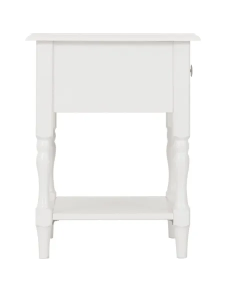 Stratford 1 Drawer Side Table - White | Murphy Furniture