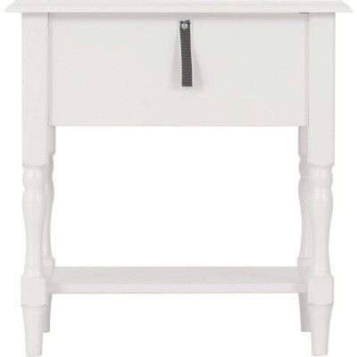 Stratford 1 Drawer Side Table - White | Murphy Furniture