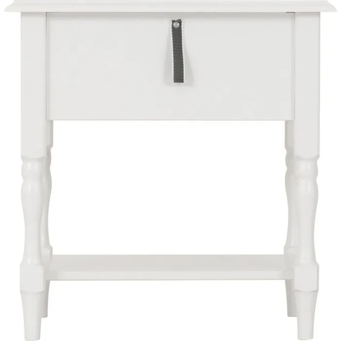 Stratford 1 Drawer Side Table - White | Murphy Furniture