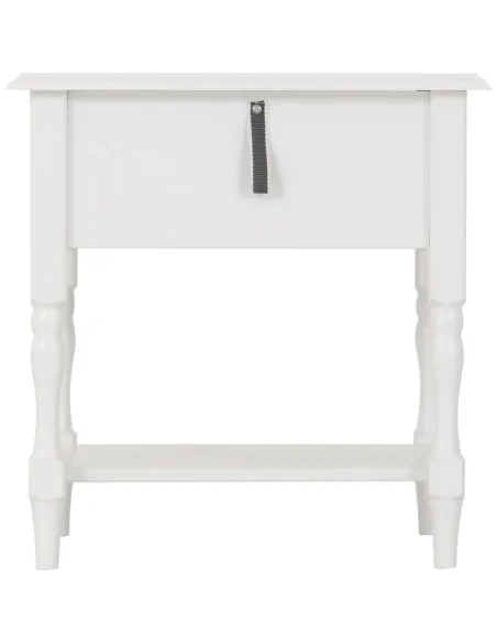 Stratford 1 Drawer Side Table - White | Murphy Furniture