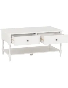 Stratford 2 Drawer Coffee Table - White | Murphy Furniture 2