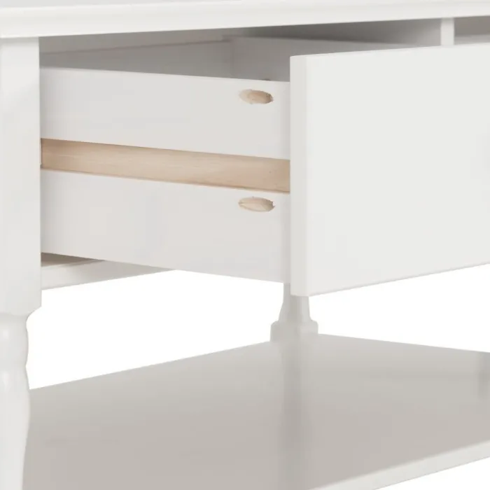 Stratford 2 Drawer Coffee Table - White | Murphy Furniture