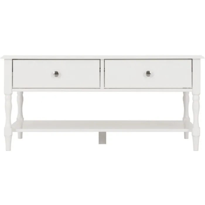 Stratford 2 Drawer Coffee Table - White | Murphy Furniture