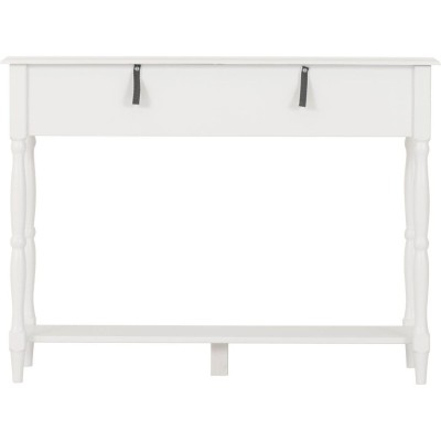 Stratford 2 Drawer Console Table - White | Murphy Furniture