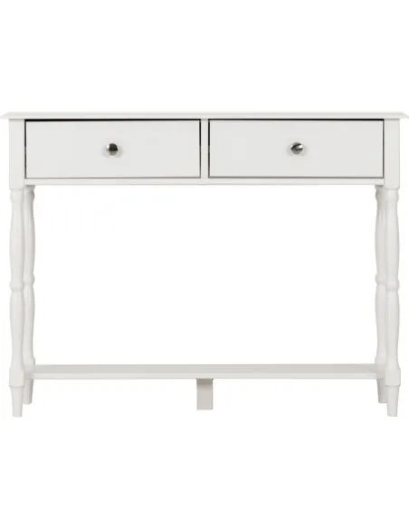 Stratford 2 Drawer Console Table - White | Murphy Furniture