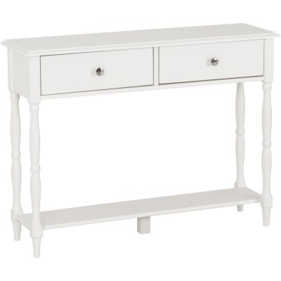 Stratford 2 Drawer Console Table - White | Murphy Furniture
