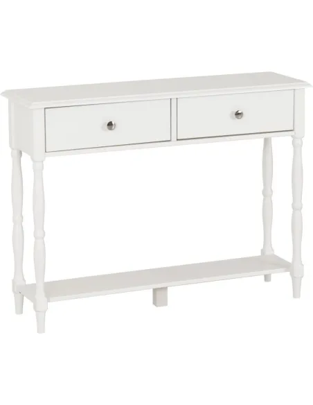 Stratford 2 Drawer Console Table - White | Murphy Furniture