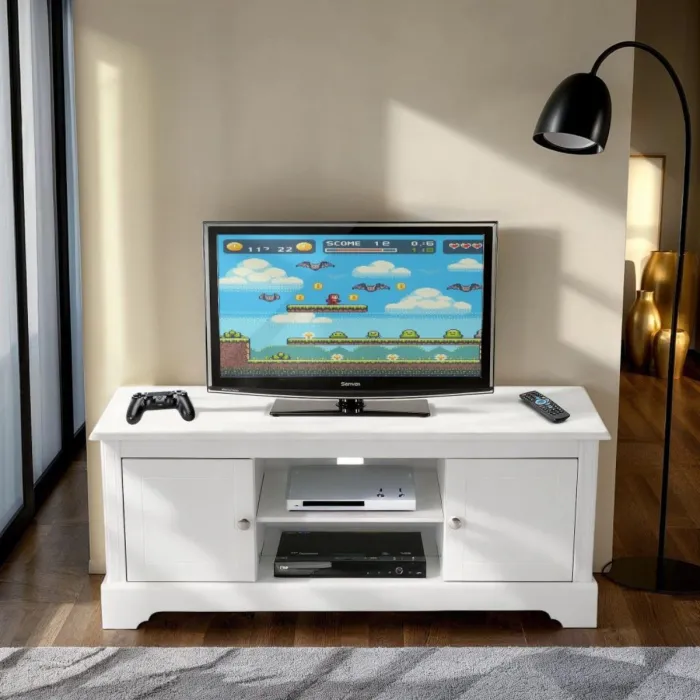 Stratford 2 Door TV Unit - White | Murphy Furniture