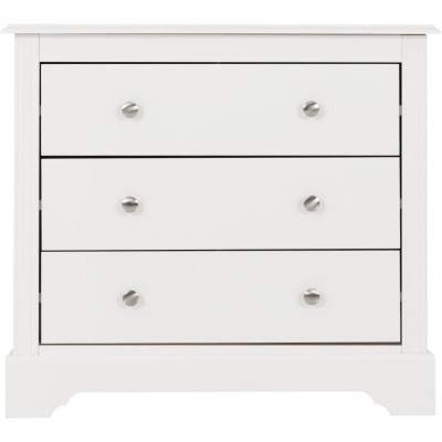 Stratford 3 Drawer Chest - White | Murphy Furniture