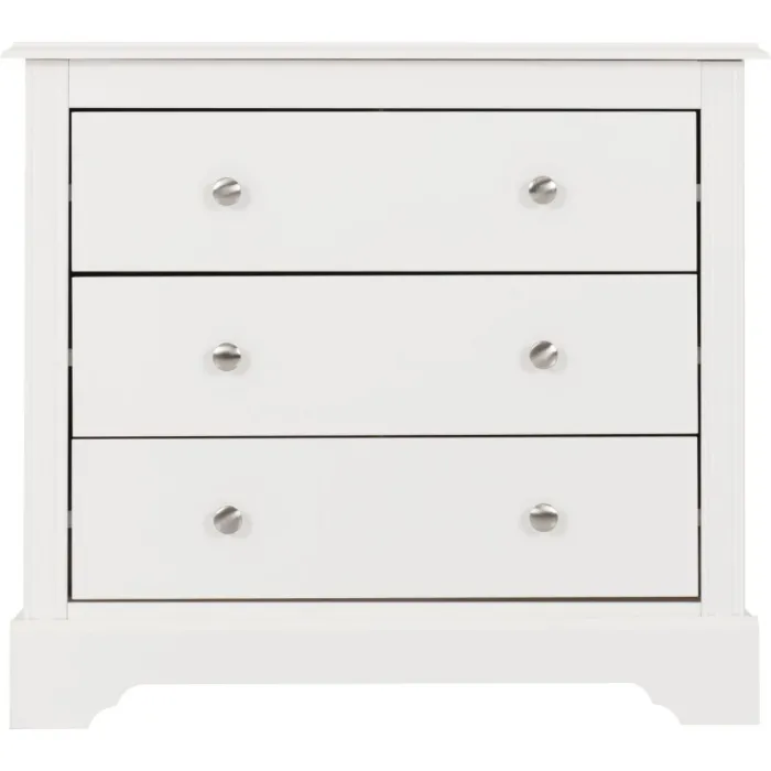 Stratford 3 Drawer Chest - White | Murphy Furniture
