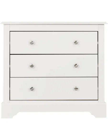 Stratford 3 Drawer Chest - White | Murphy Furniture