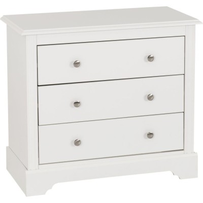 Stratford 3 Drawer Chest - White | Murphy Furniture
