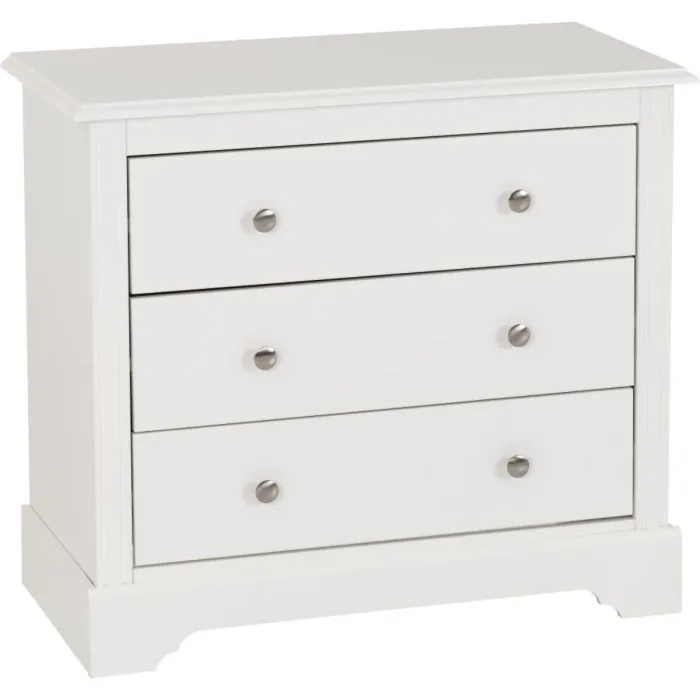 Stratford 3 Drawer Chest - White | Murphy Furniture
