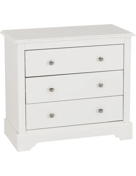 Stratford 3 Drawer Chest - White | Murphy Furniture