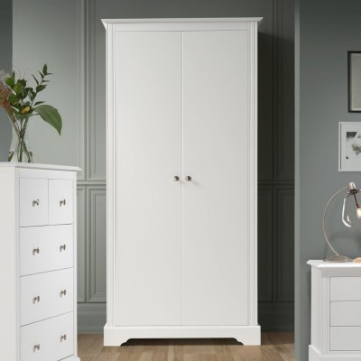 Stratford 2 Door Wardrobe - White | Murphy Furniture