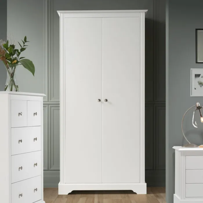 Stratford 2 Door Wardrobe - White | Murphy Furniture