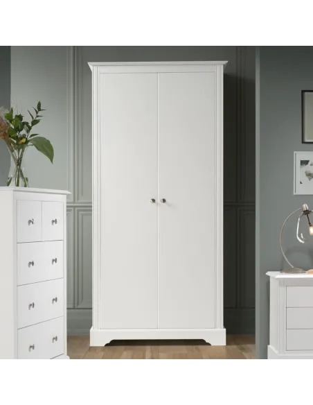 Stratford 2 Door Wardrobe - White | Murphy Furniture