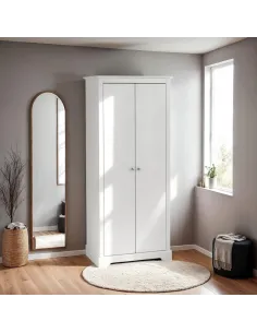 Stratford 2 Door Wardrobe - White | Murphy Furniture