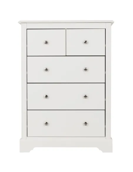 Stratford 3+2 Drawer Chest - White | Murphy Furniture