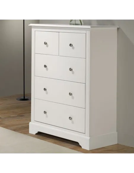 Stratford 3+2 Drawer Chest - White | Murphy Furniture