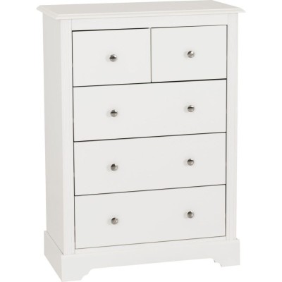 Stratford 3+2 Drawer Chest - White | Murphy Furniture