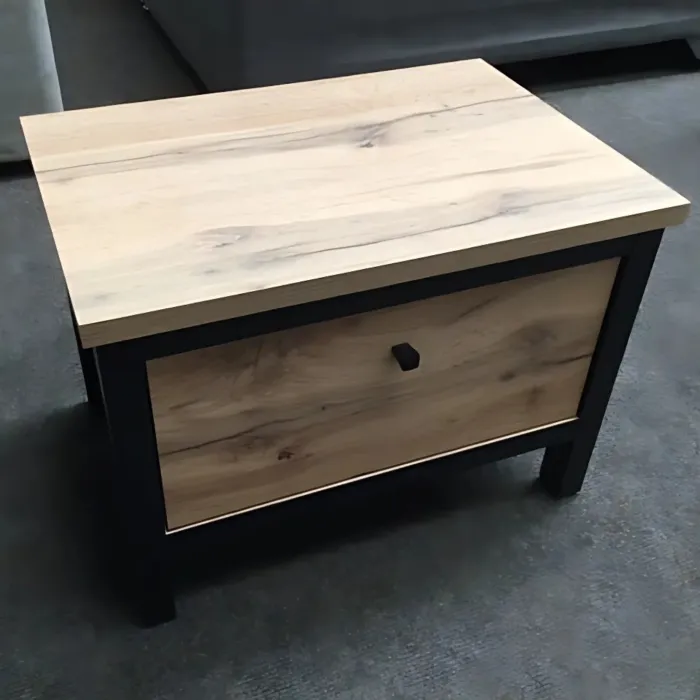 Leela 1 Door Bedside Locker - Tacho Oak/ | Murphy Furniture