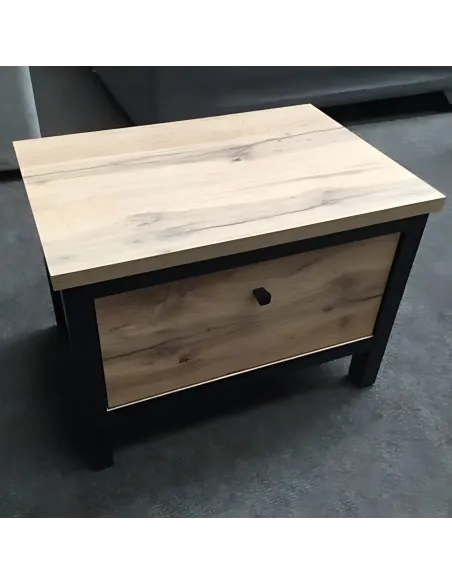 Leela 1 Door Bedside Locker - Tacho Oak/ | Murphy Furniture