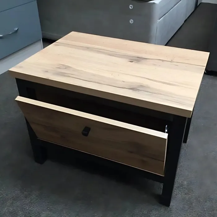 Leela 1 Door Bedside Locker - Tacho Oak/ | Murphy Furniture