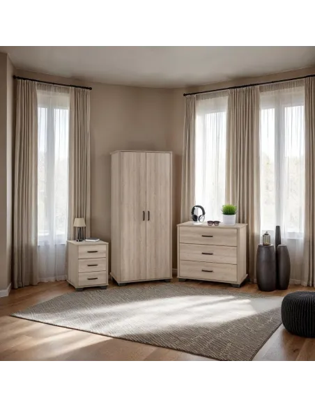 Oliver Trio Bedroom Set - Light Oak Effe | Murphy Furniture