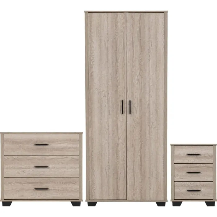 Oliver Trio Bedroom Set - Light Oak Effe | Murphy Furniture