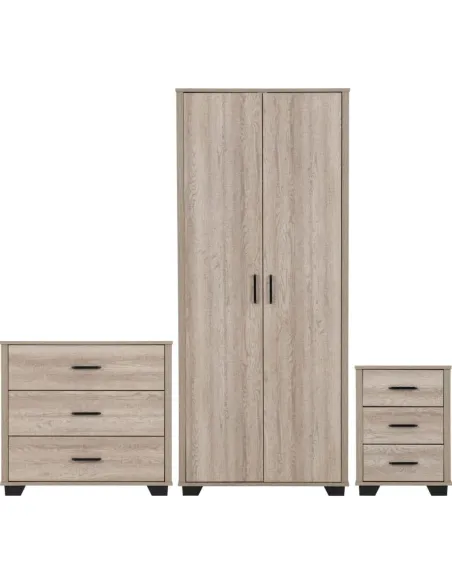 Oliver Trio Bedroom Set - Light Oak Effe | Murphy Furniture