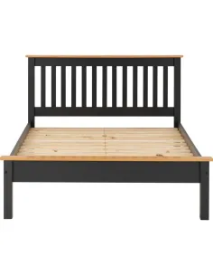 Monaco 4FT Low End Bed - Dark Grey/Oak E | Murphy Furniture 2