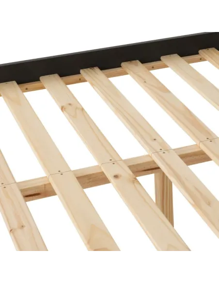 Monaco 4FT Low End Bed - Dark Grey/Oak E | Murphy Furniture