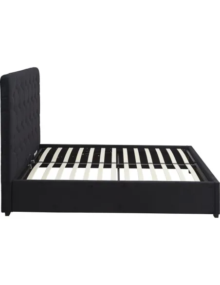 Madison 4FT6 Ottoman Bedframe - Grey Vel | Murphy Furniture