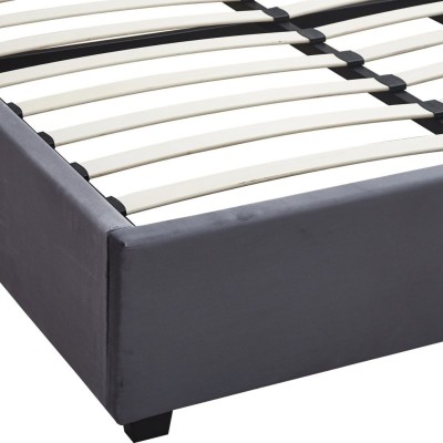 Madison 4FT6 Ottoman Bedframe - Grey Vel | Murphy Furniture