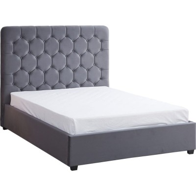 Madison 4FT6 Ottoman Bedframe - Grey Vel | Murphy Furniture