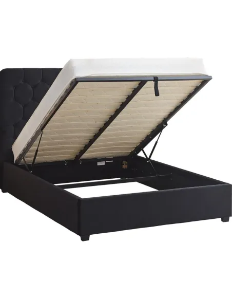 Madison 4FT6 Ottoman Bedframe - Black  V | Murphy Furniture