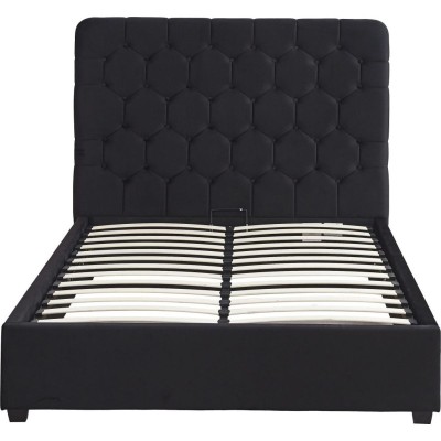 Madison 4FT6 Ottoman Bedframe - Black  V | Murphy Furniture