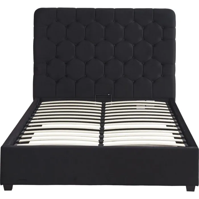 Madison 4FT6 Ottoman Bedframe - Black  V | Murphy Furniture