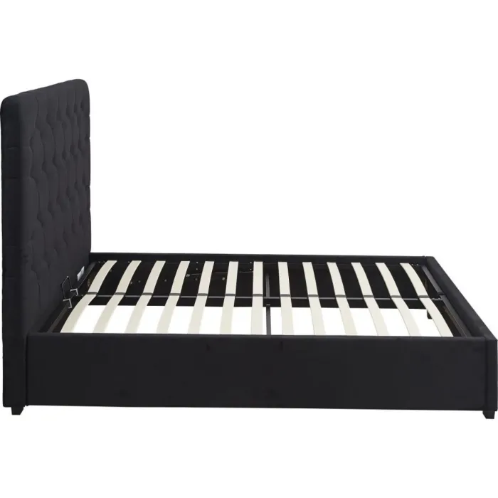 Madison 4FT6 Ottoman Bedframe - Black  V | Murphy Furniture