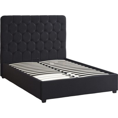 Madison 4FT6 Ottoman Bedframe - Black  V | Murphy Furniture
