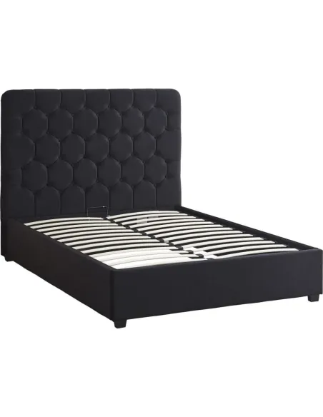 Madison 4FT6 Ottoman Bedframe - Black  V | Murphy Furniture